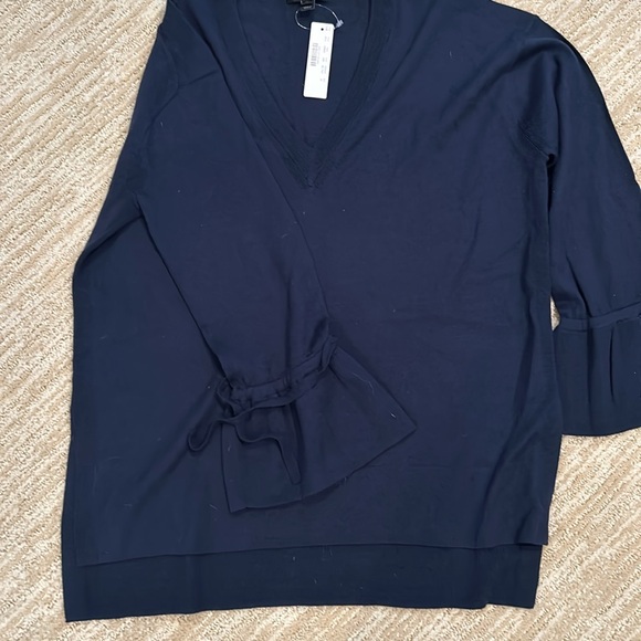 JCrew light weight Merino wool sweater; navy - Picture 3 of 7
